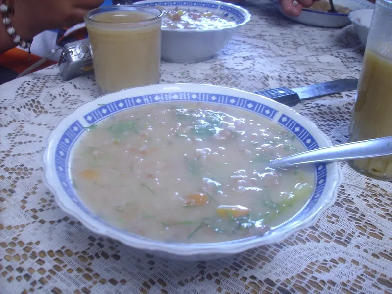 Cuchuco de trigo, sopa espesa típica del desayuno boyacense